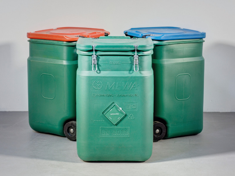 Rollbar, stapelbar und luftdicht - Das ist der MEWA Safety Container SaConÆ.